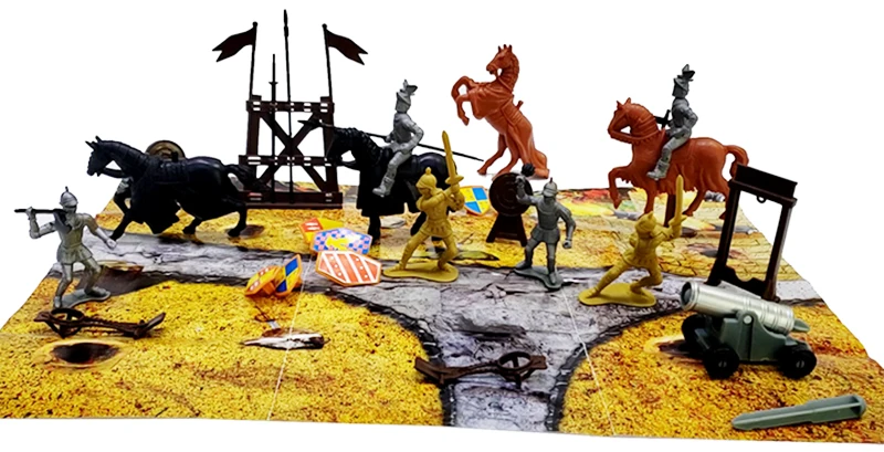 Заводской Лидер продаж рыцарь римский солдат оружие щит игрушка и осадный автомобиль набор игрушек средневековая война 40 шт.