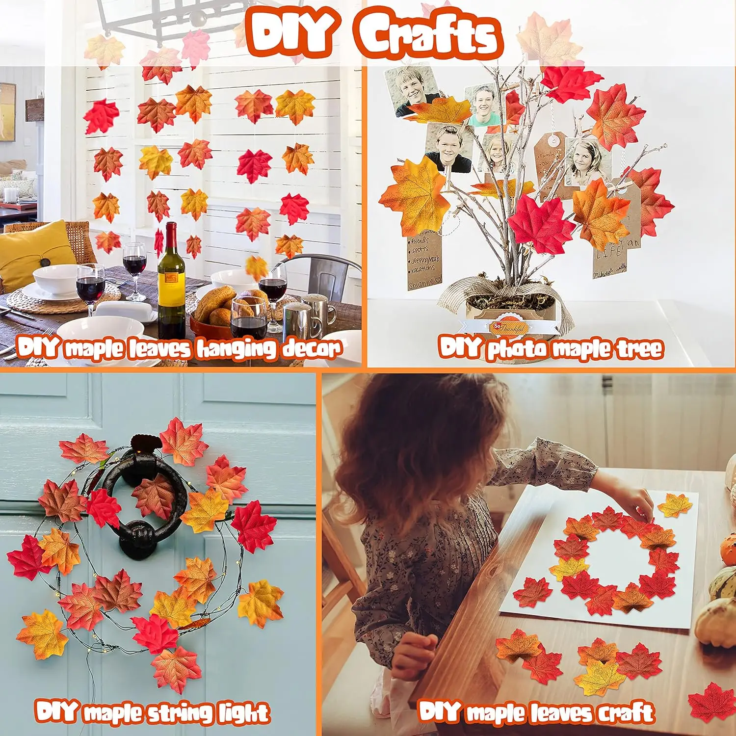 new style eco friendly material red plastic autumn artificial maple leaves for home decor
