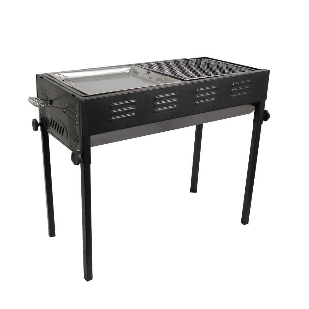 Factory Low Price outdoor Camping Detachable adjustable height square bbq grill