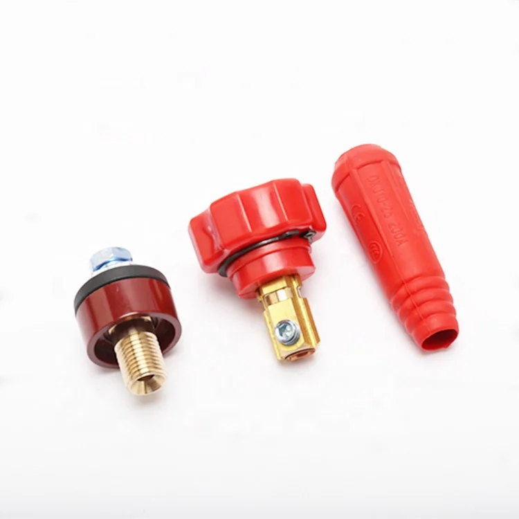 Red and Black Thai Type Welding Machine Cable Socket 10-25