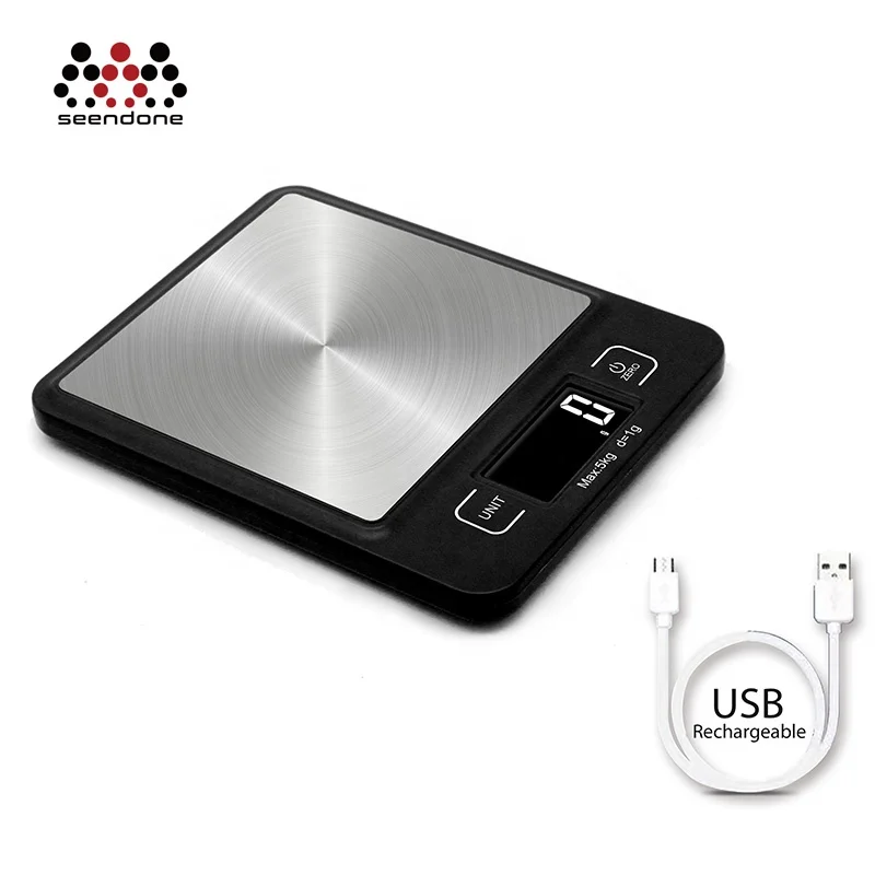Перезаряжаемые кухонные весы из нержавеющей стали цифровые Ce OEM