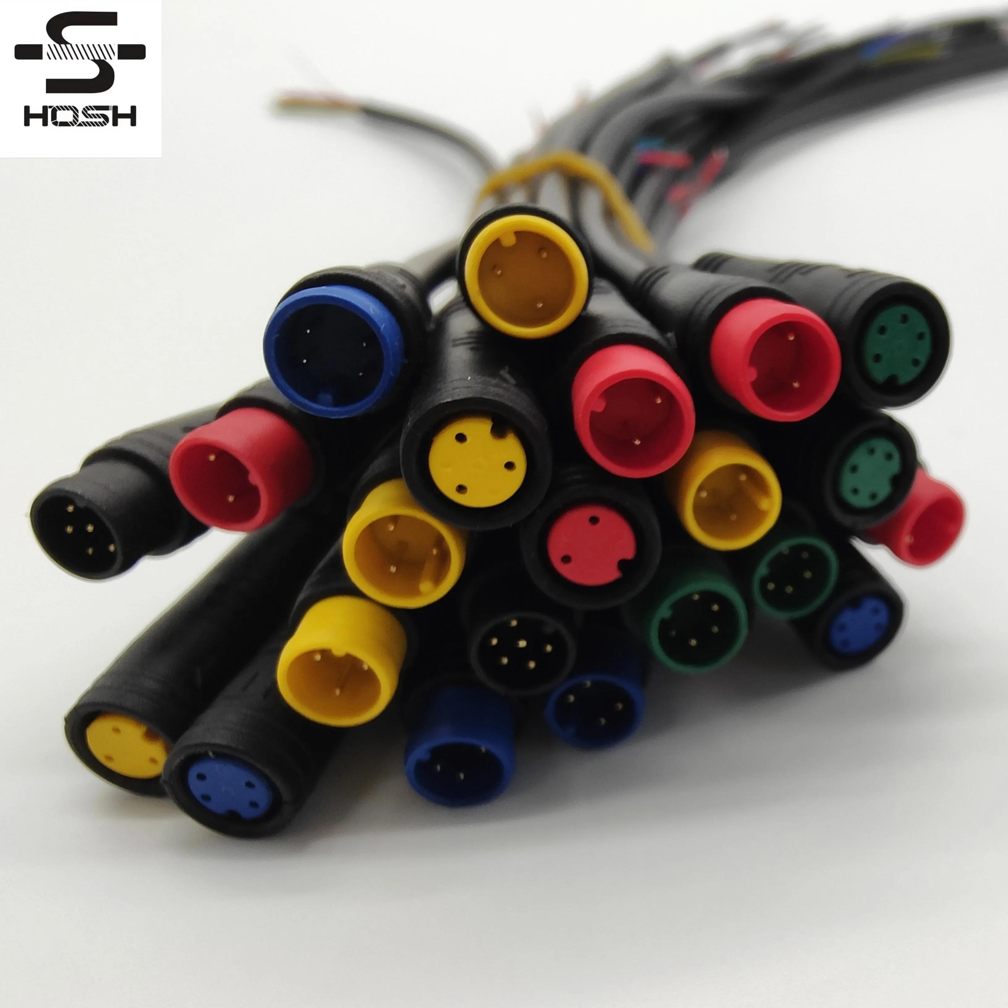 ebike hosh 2pin 3pin 4pin 5pin  6pin 8pin 9pin waterproof connector male female