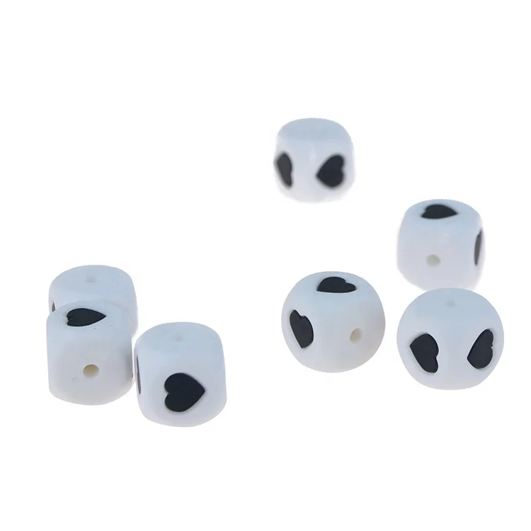 Chew Soft Hot sale Food Grade Safe Jewelry Making Gift for Infant Star Letter Customized Teether for Silicone Beads