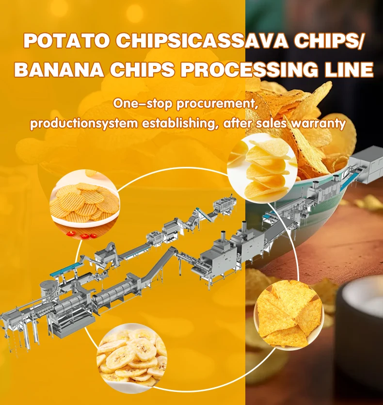 Chips Cutter Machine Healthy Potato Chips Baking Line Supplier