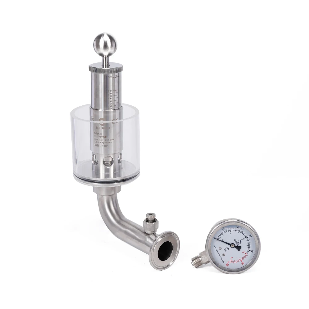 Hot Selling Stainless Steel Sanitary SS304 Safety Valve Pressure Regulating Valve