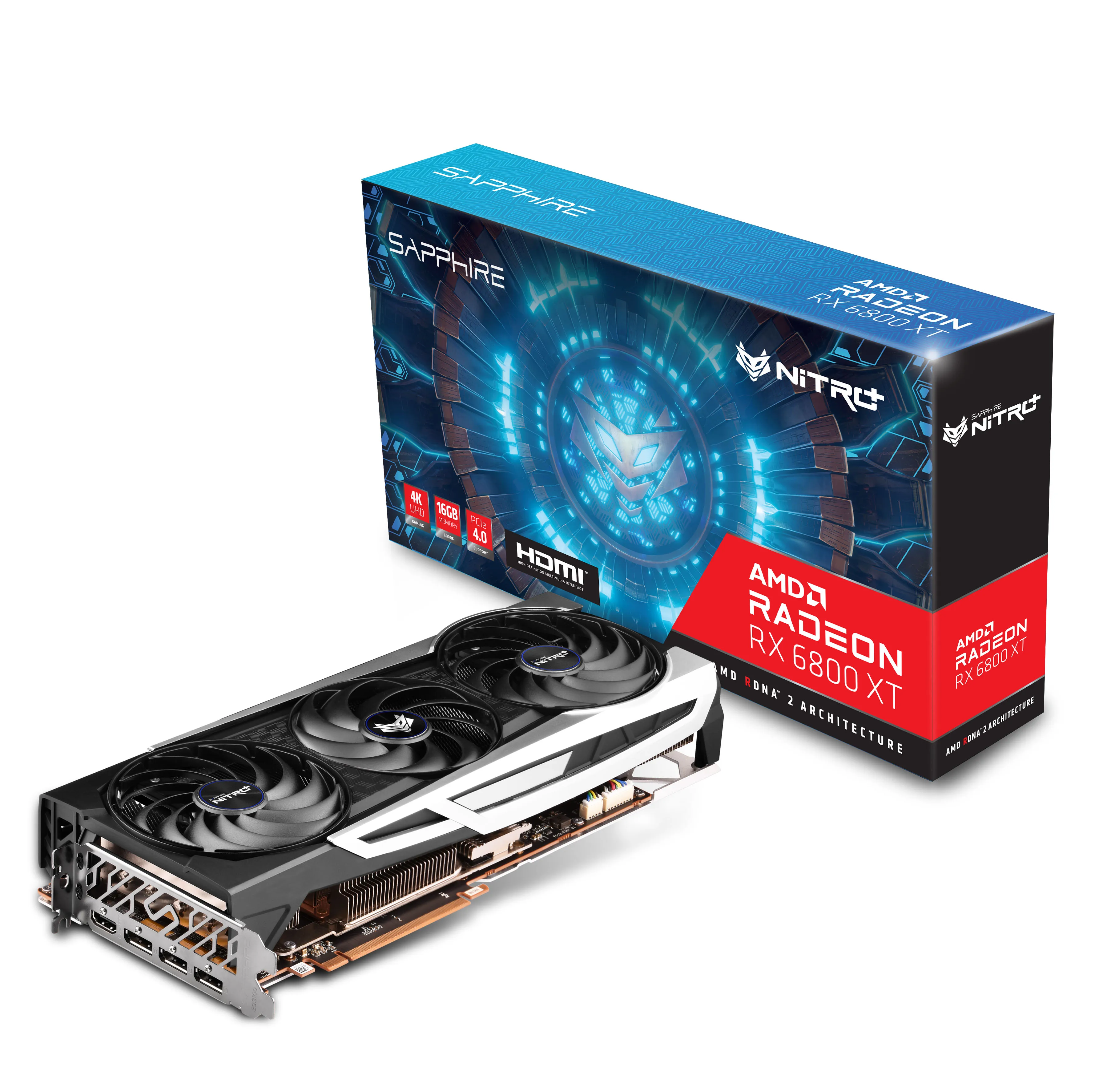 Видеокарта sa pphireAMD Radeon RX 6800XT 16 Гб GDDR6, графические карты