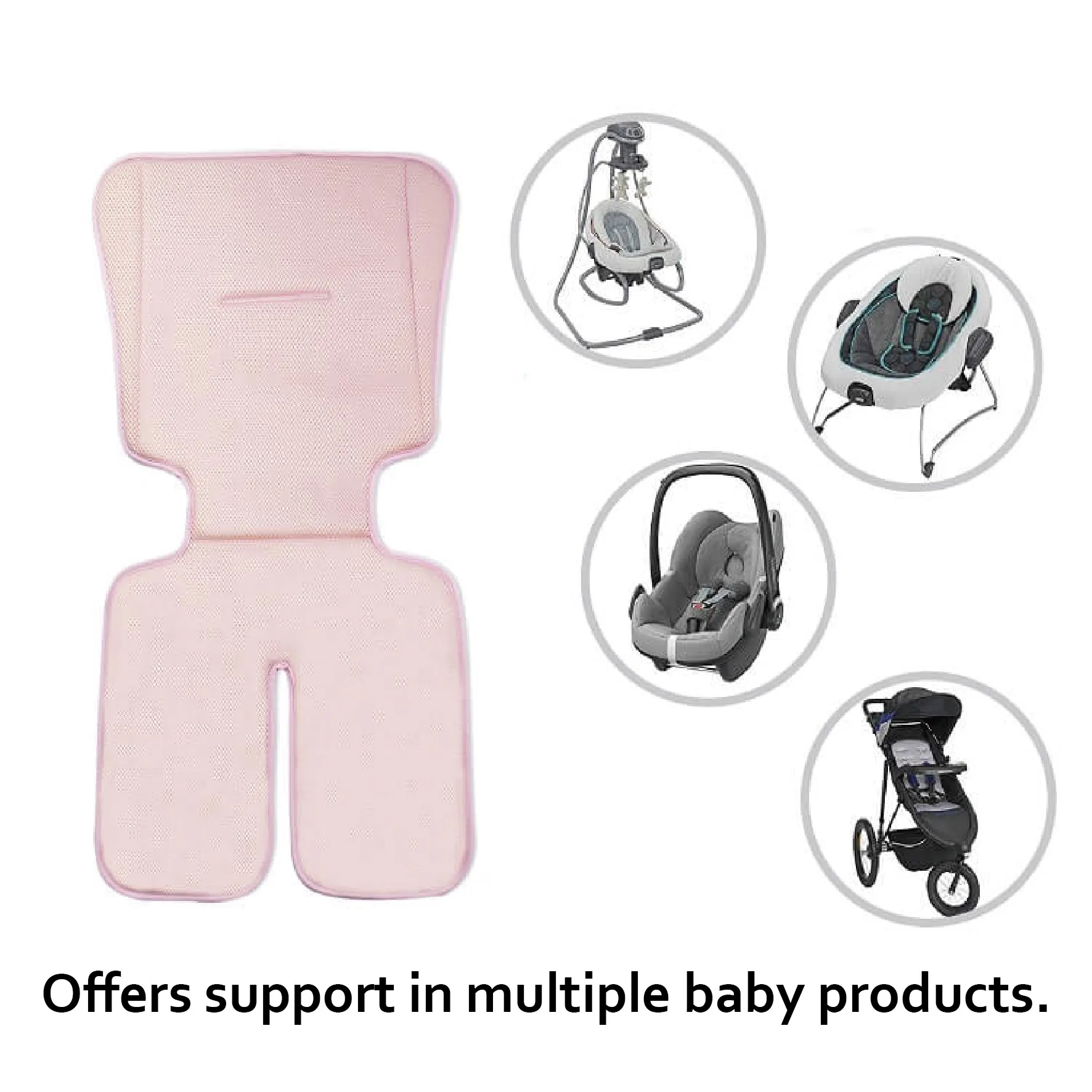 
Washable Light weight Infant Baby carseat stroller padding insert pad 