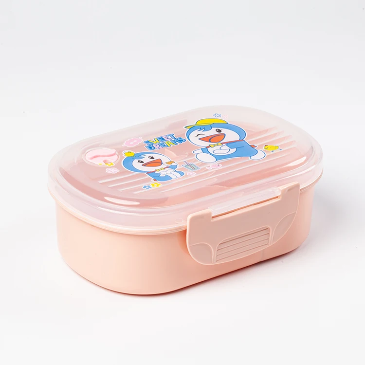 Factory Direct Sale Custom Print Kids Children Plastic Lunch Box Eco-friendly School Bento Box With Compartments