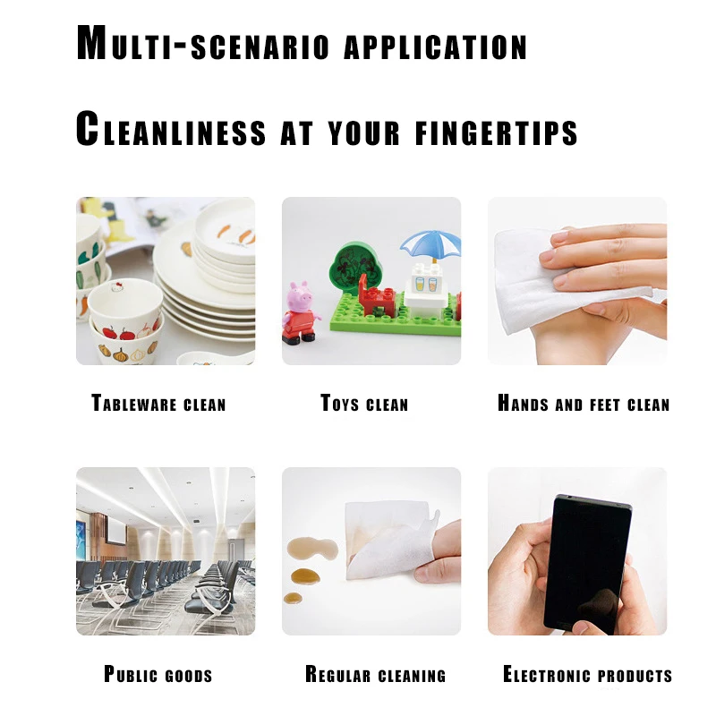 High Quality Custom Non Woven Fabric 75% Alcohol wet wipes