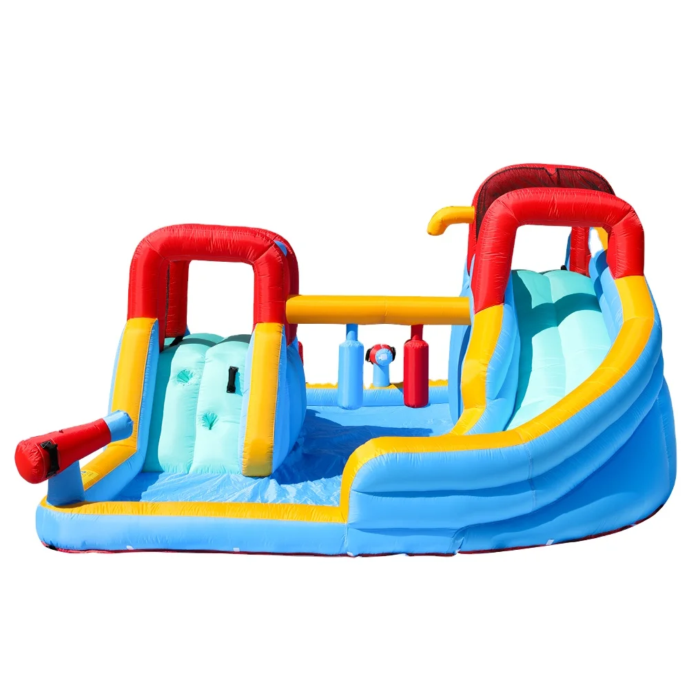 Doctor Dolphin Factory Hot Sale Large Double Slide Water Bouncy Castle for Kids