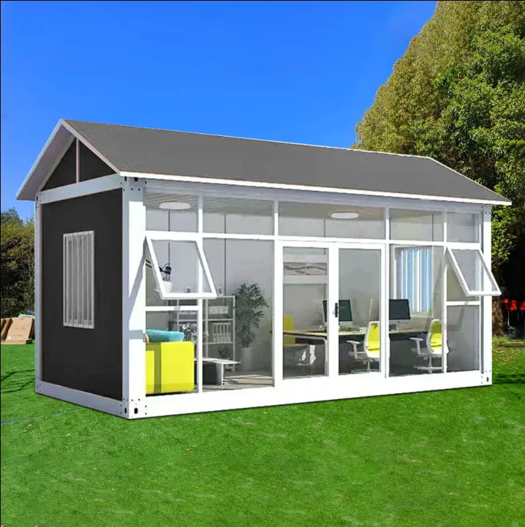 Chinese style courtyard house prefabricated container house residential mobile container house office