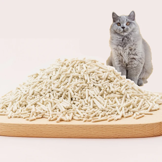 Eco Factory-Sourced Degradable 2.0mm Milk Tofu Cat Litter ODM/OEM Broken Strip Ball Shape Clumping Sand Cat Litter