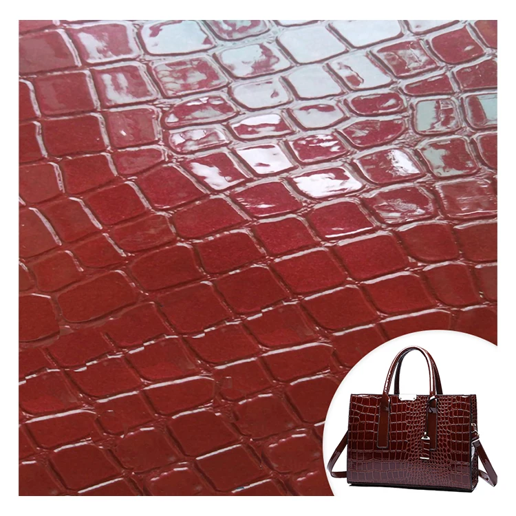 Customized Manufacturers In China Rexine Materials Stone Texture Synthetic Leather PU For Women Bag Fabric