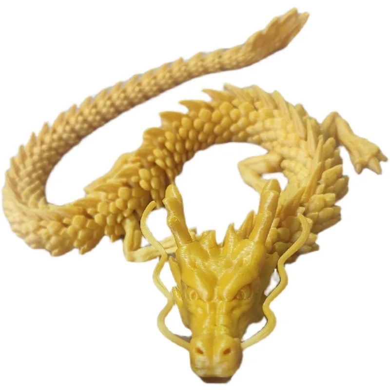 Figure Model Chinese Dragon With Movable Joints 3D Printing Processing of Dragon For Car Interior Decoration