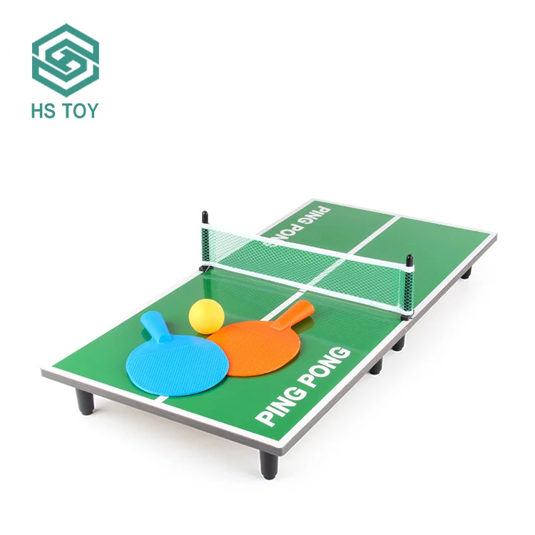 HS TOY DIY Assembled Portable Sport Toy Ball Wooden Board Game Ping P ong Mini Table Tennis For Sale