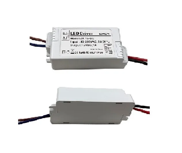 Высококачественный блок питания с квадратным пластиковым корпусом IP20 AC90-265vDC12/24 В 12 Вт тонкий пластиковый корпус