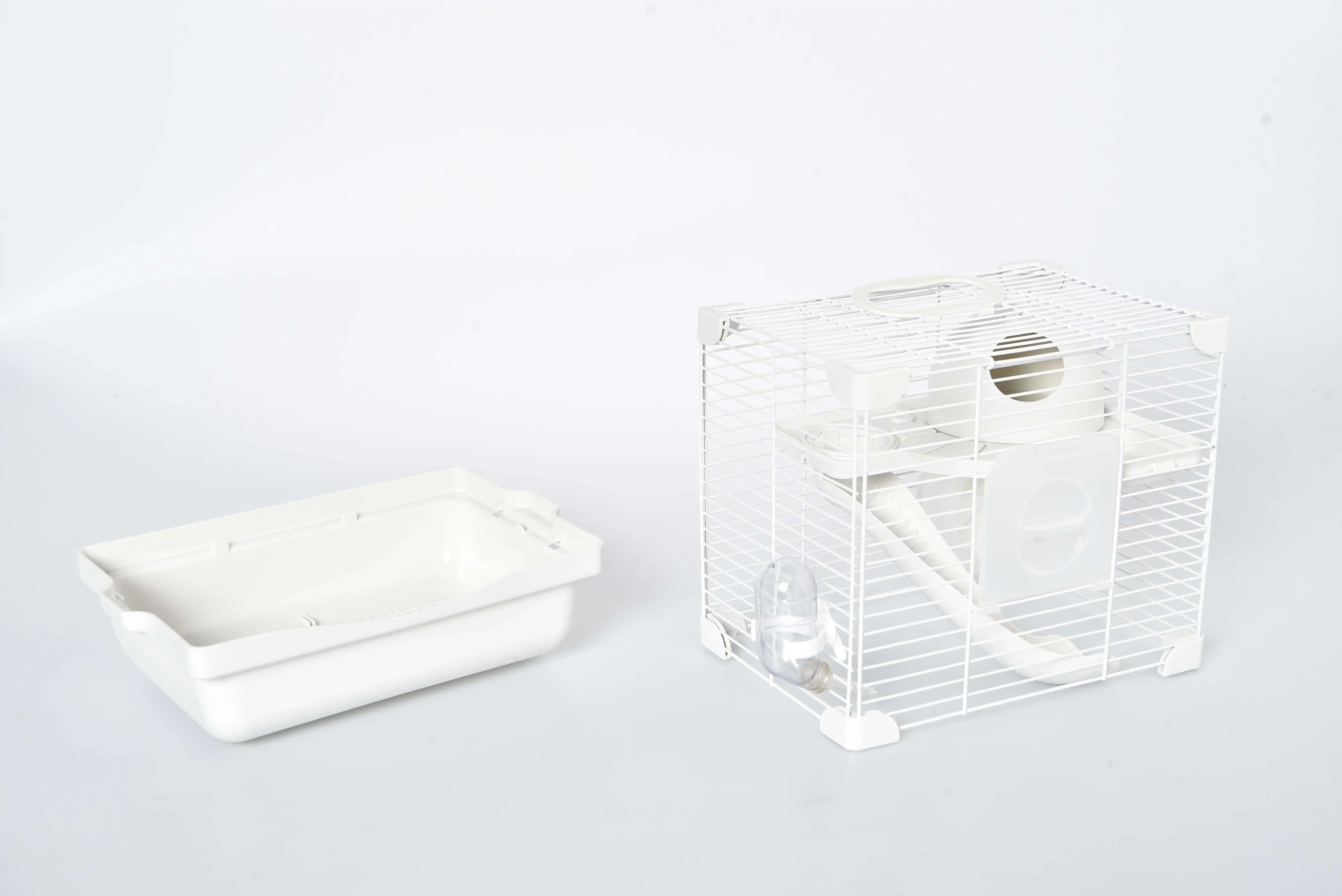 ABC PET Multifunctional Portable White Metal Pet House Hamster Cage