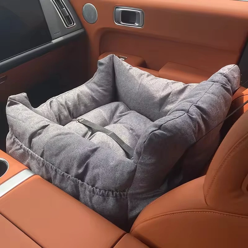 BunnyHi PET045 Multi Functional Dog Car Booster Seat Luxury Pet Cat Dog Bed Travel Safety Pet Car Seat