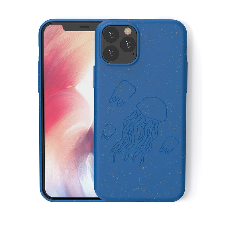 Бамбуковое волокно продукты полностью Compostable телефон чехол для Iphone 11 Pro Max