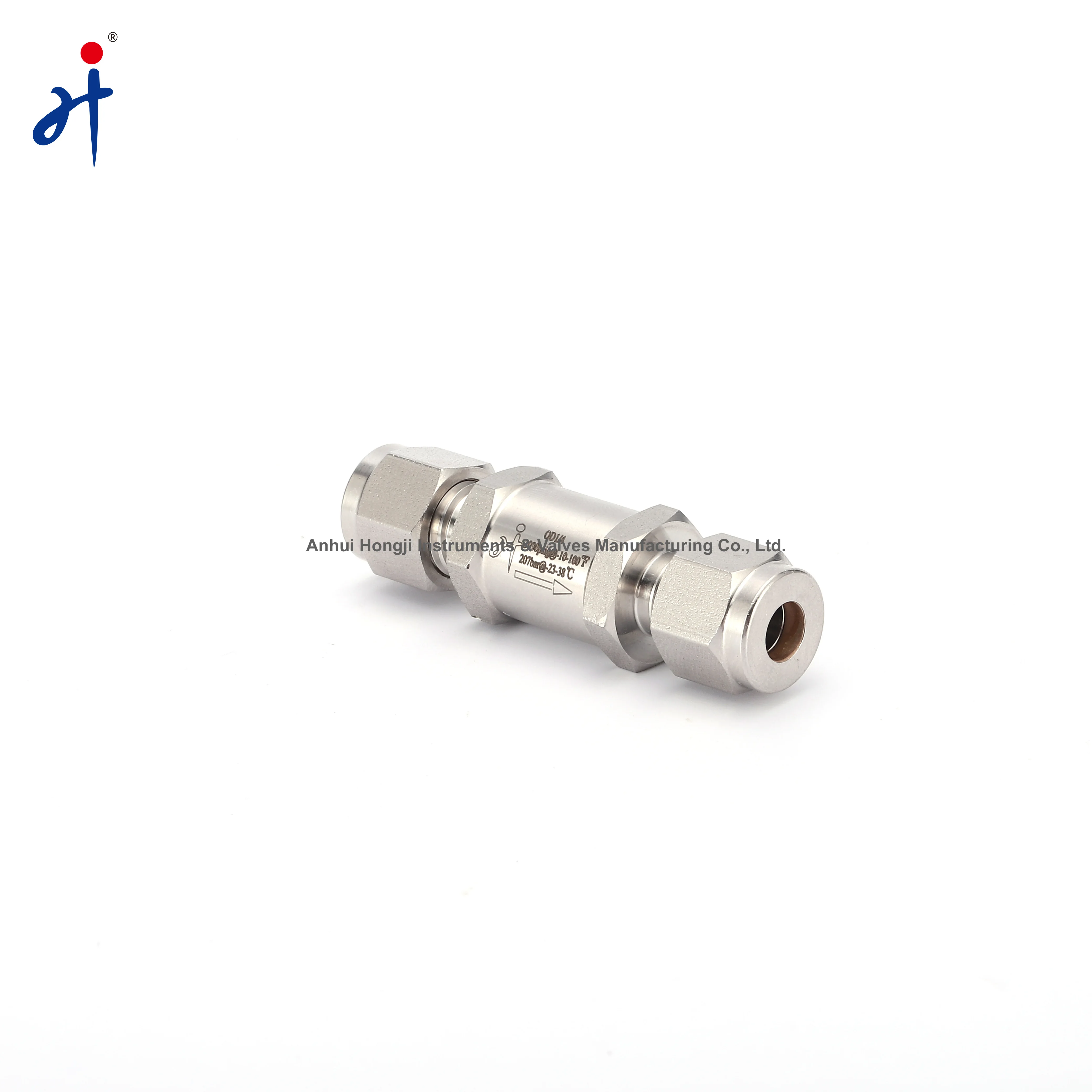 High Temperature Stop-check Valves Stainless Steel Check Valve with Double Tube