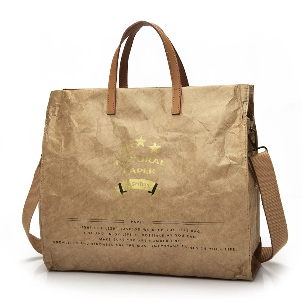 Popular high quality waterproof tyvek paper bag luxury woman handbag