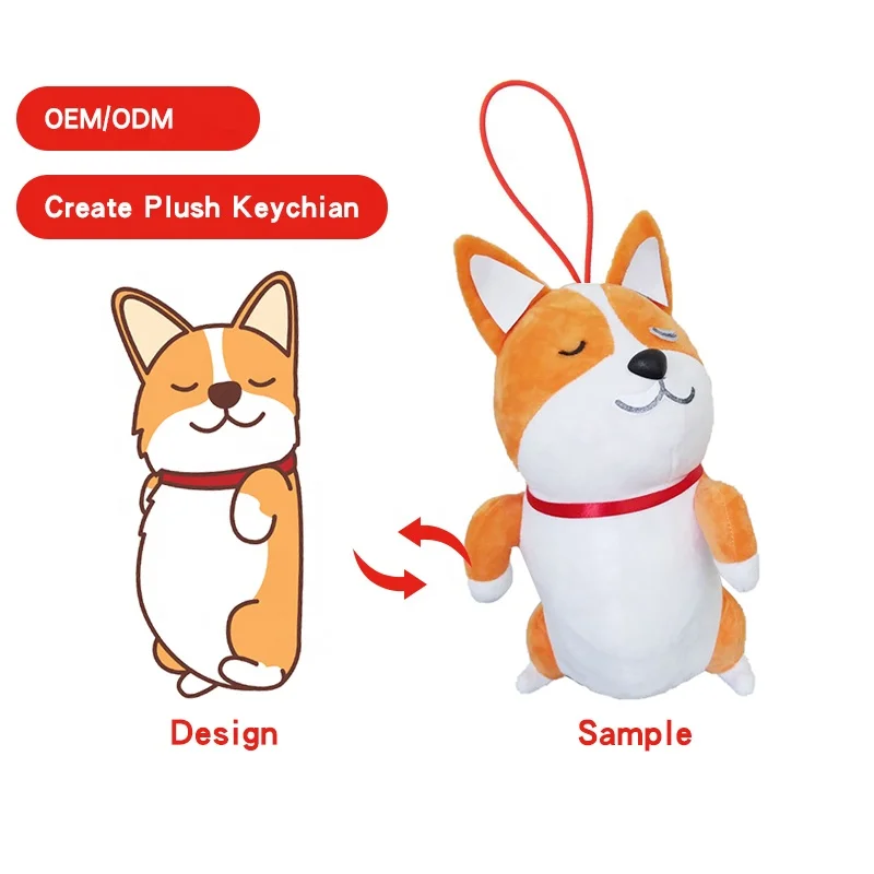 Custom Mini Stuffed Animal Plush Dolls And Toys For Gifts Doll Designer Ugly Logo Custom Plush Toy Keychain