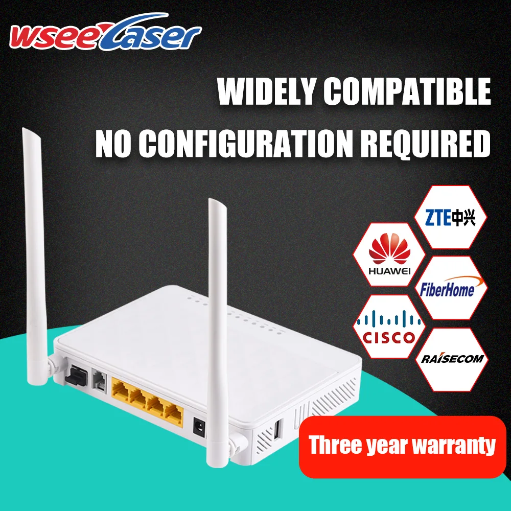 WSEE New 1GE 3FE 2.4GHz 5dBi onu iptv wifi epon gpon xpon onu ont with wifi catv for FTTH