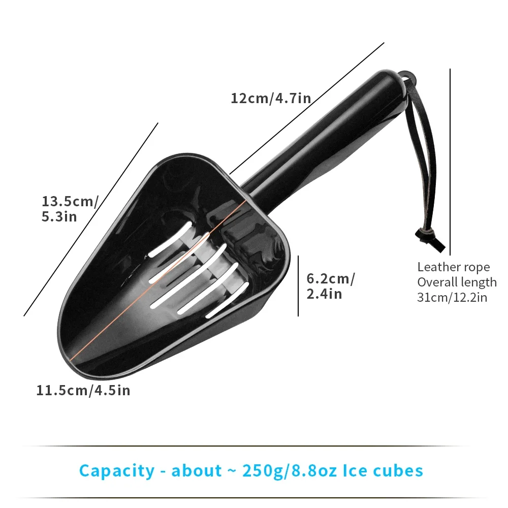 Ice Scoop ABS Shovel For Ice Grain Coffee Beans Scoops Bar Ice Scraper Kitchen Storage Tool Measuring Coffee Spoon Kitchen