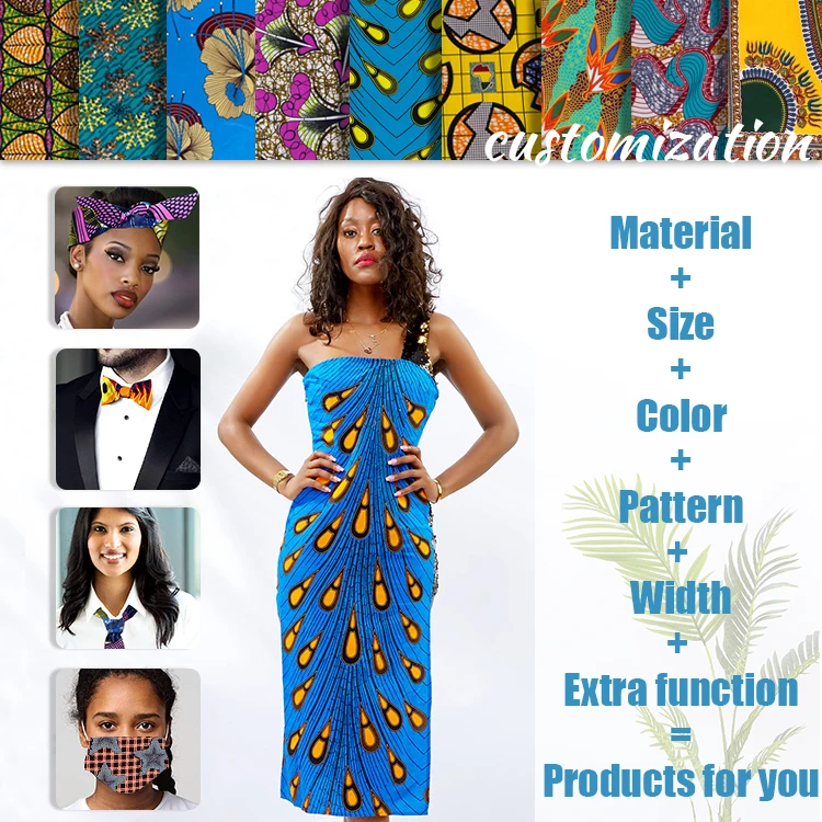  Good Fastness Wholesale Hollandais Printed Polyester Ankara African Fabric Wax Chitenge