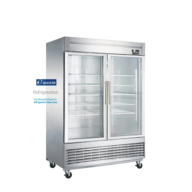 Dukers Bottom-Mounted Reach-In Refrigerator LED display refrigerators commercial freezer