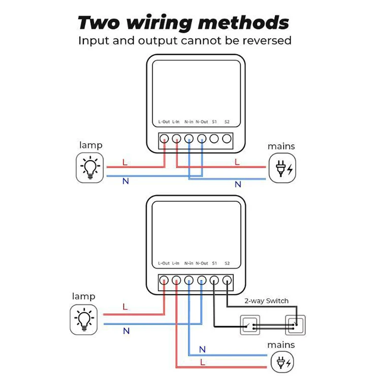 tuya smart mini on-off switch new concealed intelligent control current switch breaker 16A 1gang switch