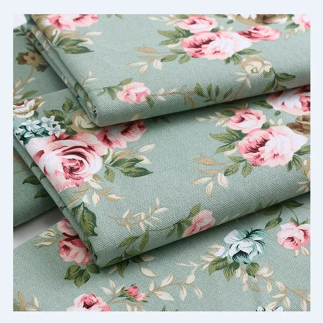 10oz polycotton printing canvas fabric thick cartoon printed cotton canvas fabric for table cloth