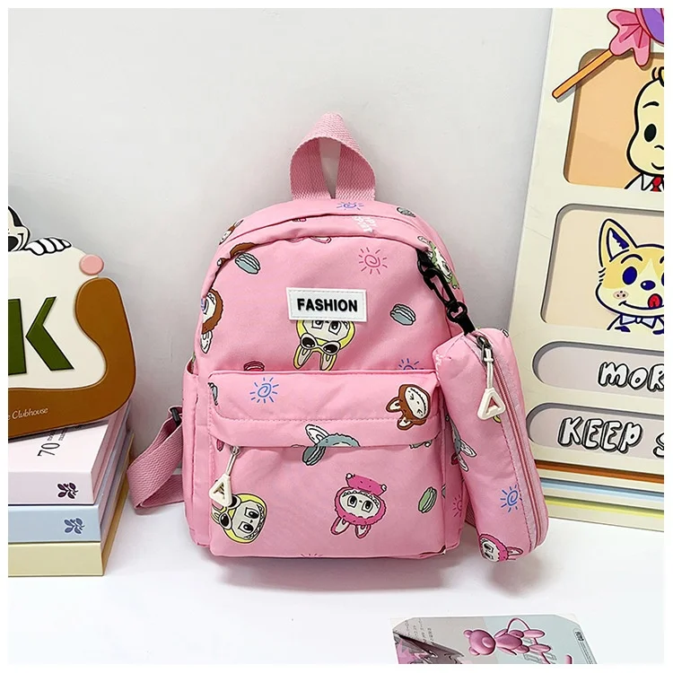 New Kawaii Labubu Trendy Backpack With Pencil Box Student Schoolbag Cartoon Anime Outings Travel Bags For School Wholesale