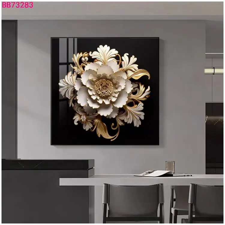 High Quality Diy Painting Peony Home By Numbers Red And White Oil Linen Canvas Flower Classical Handpainted