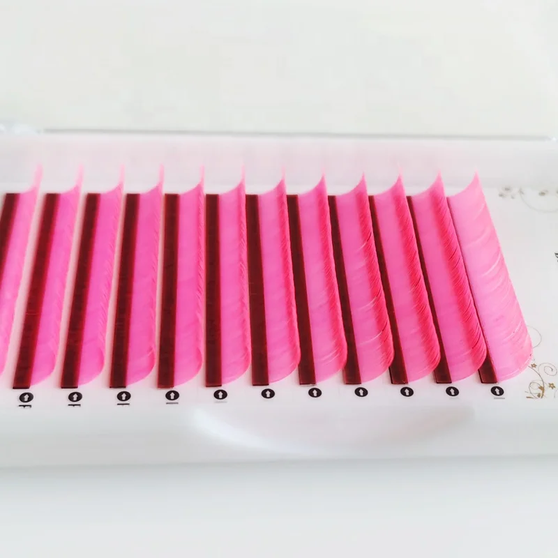 eco friendly black matte siberian Korean PBT fiber individual colored eyelash extension