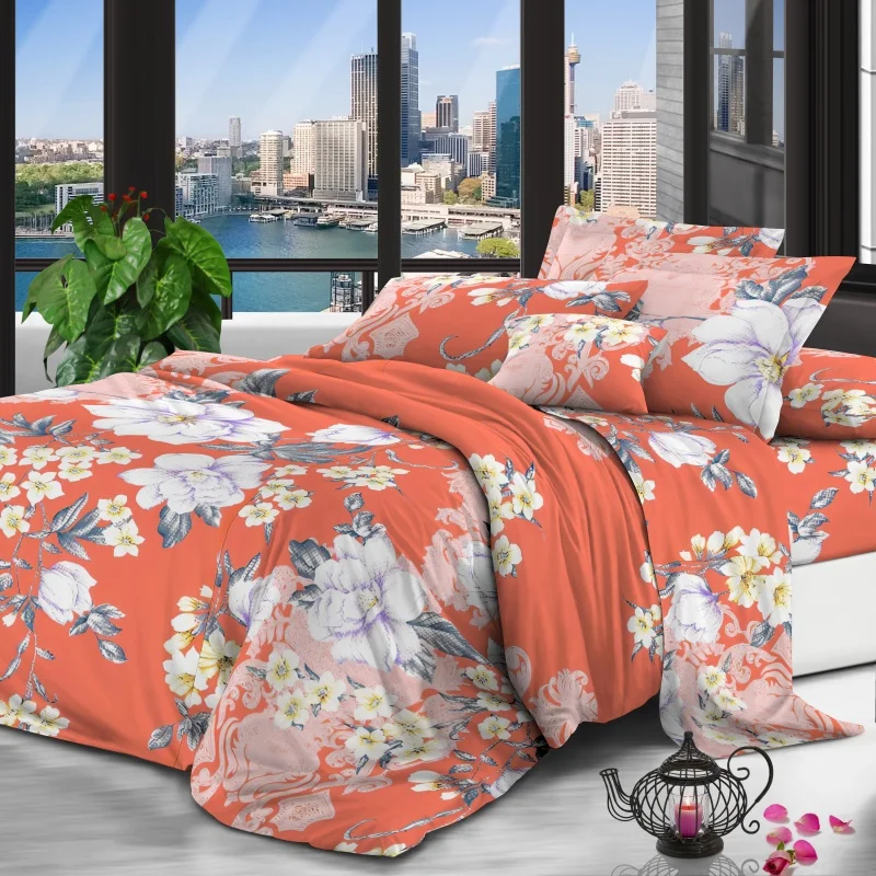 factory direct sell microfiber 100% polyester fabric  pigment print fabric for bedsheet polyester bed sheet fabric
