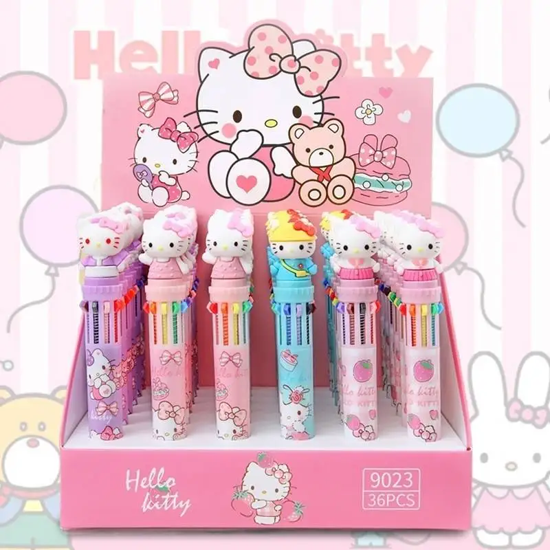 36pcs/box Pressing Neutral Pen Cute Pochacco Cartoon Student New Cartoon Cute Little Girl Black Press Neuter Pen Sets
