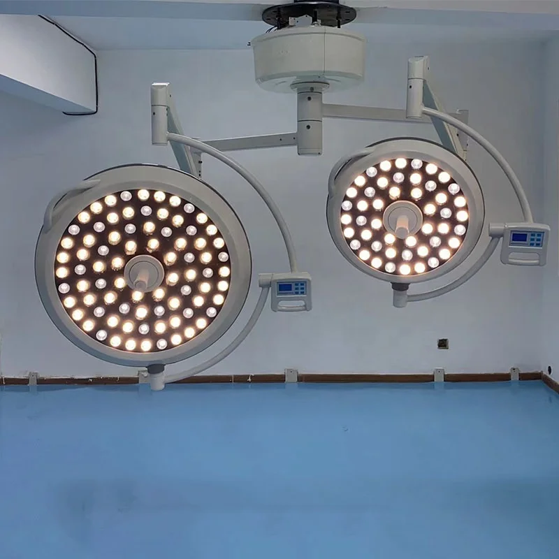 Factory Price Ceiling Hospital Double Dome Shadowless Operating Lamps LED Surgical Light with Camera System