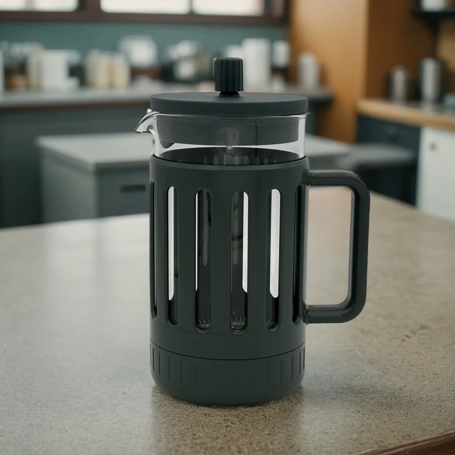 Direct Sales Plastic French Press Insulated Borosilicate Glass Portable French Press Coffee Maker