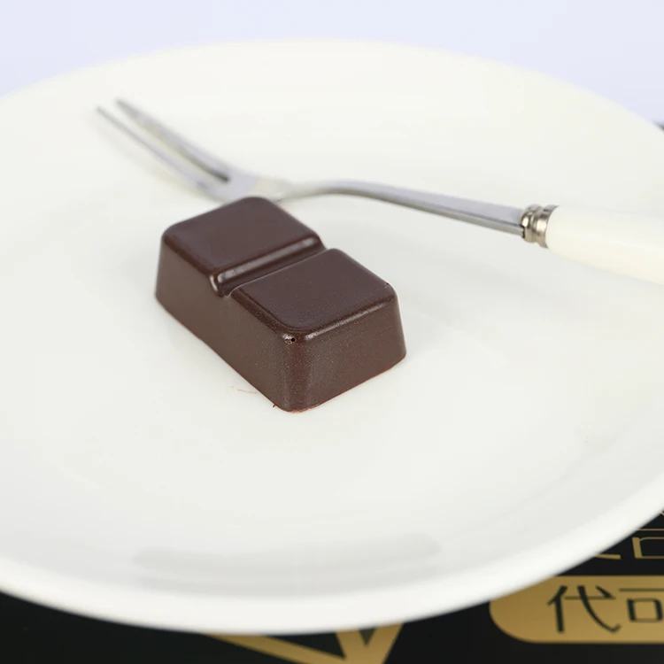 Cocoa butter substitute dark chocolate with Probiotics custom logo manufacturer