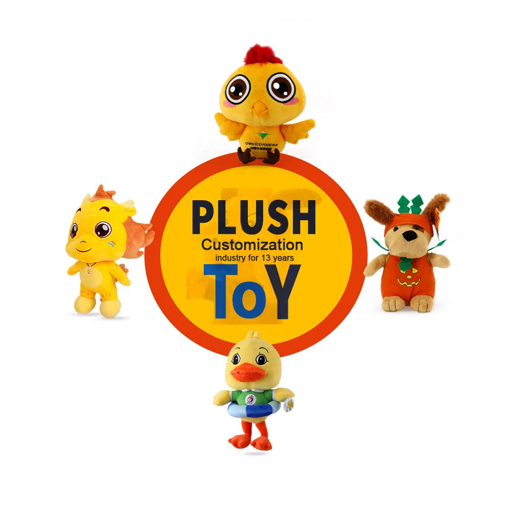 Size Stuffed Anime Plushie Separable Figure Decors Custom Standing Sitting Posture Plush Doll for Gift Low MOQ Customized Unisex