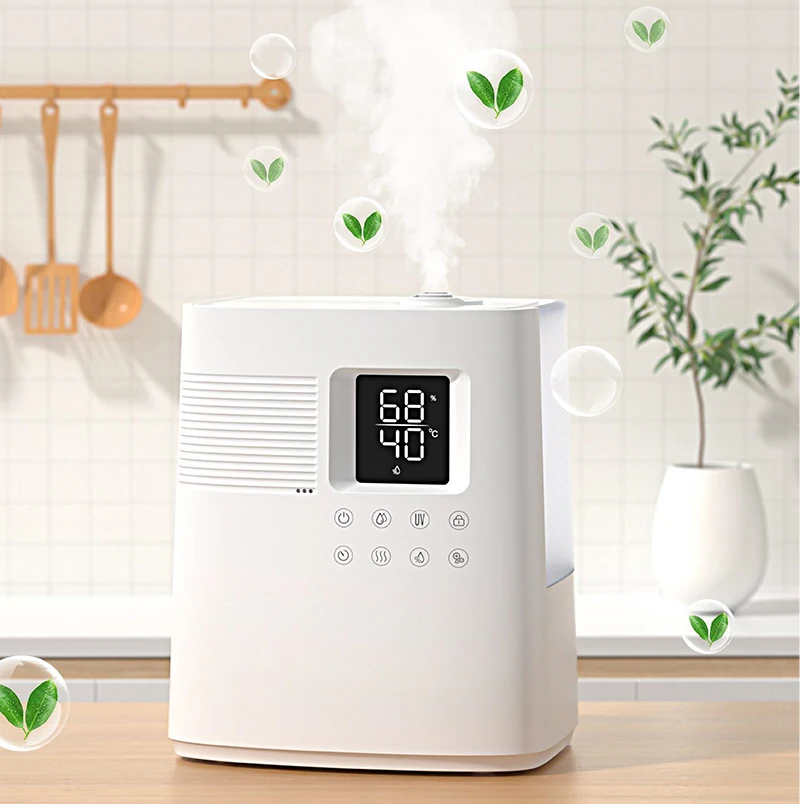 RUNAL Smart Brand New Long Essential Oil Aroma Mute Led Timer Ultrasonic Double Nozzle Room Hot Warm Steam Mist Air Humidifier