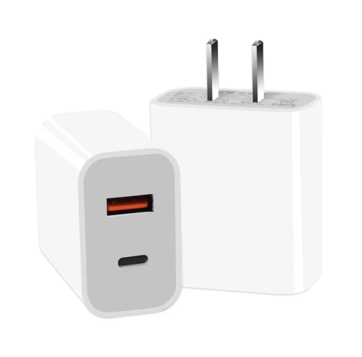 
Apple Android mobile phone18W fast charging PD + qc3.0 dual port charging head 3C certification dual protocol chager 