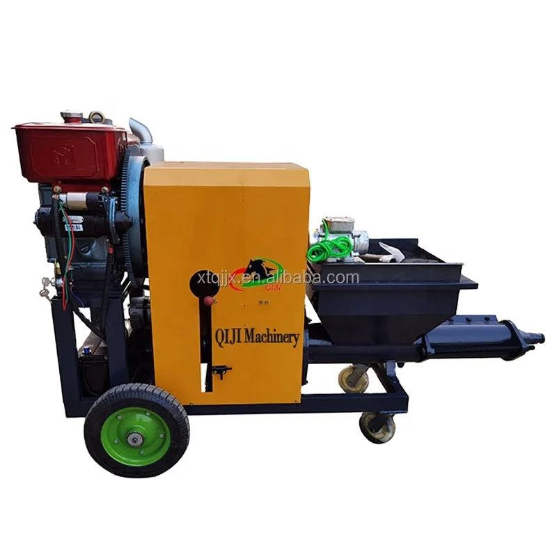 Diesel powered concrete aircraft cement mortar spraying machine