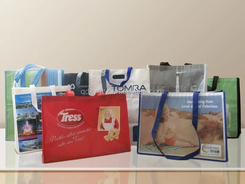 Customized Eco Friendly  Laminated Shopping Customized Non-Woven Wines one-step forming /on-line lamination process Bag