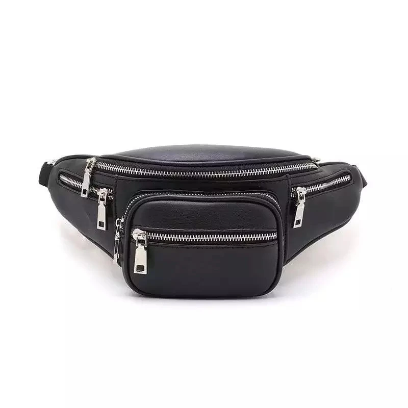 
Hot Style Men Black PU Leather Waterproof Waist Bag Cross-belt Wallet Pouch 