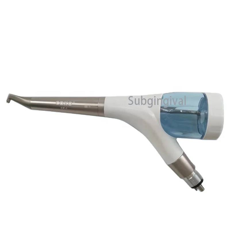 Dental sandblasting gun cleaner tooth air jet flow new design air polisher 360 degree rotation nozzle
