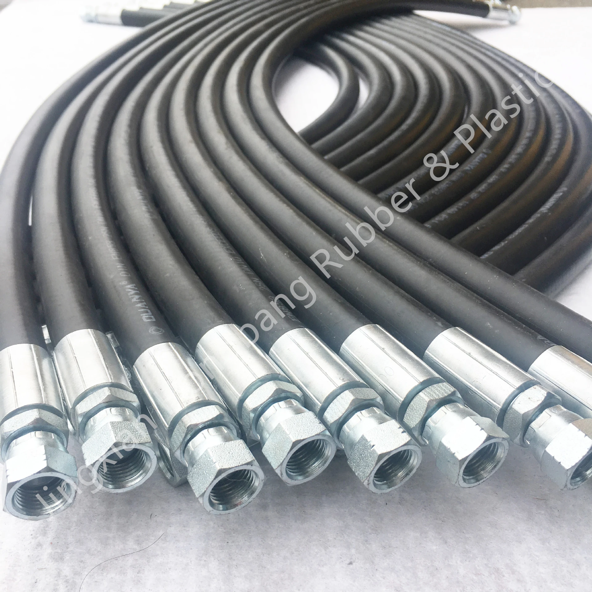Flame-retardant conductive electrostatic steel wire braided hydraulic hose with one layer of steel wire