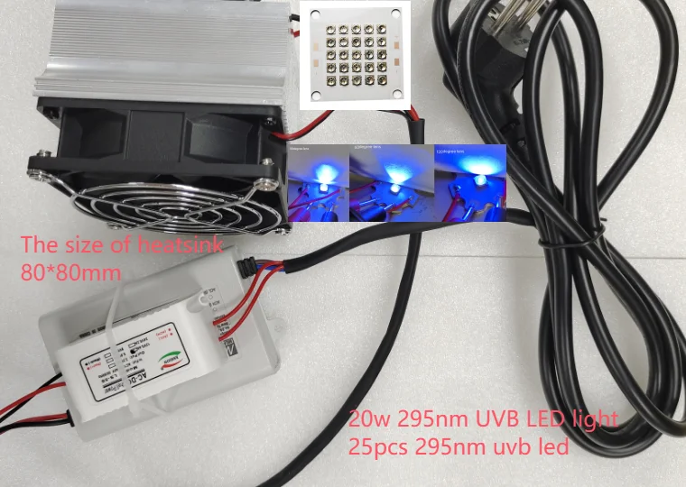 High power 293nm uvb led lamp 20w UV 290nm 293 nm 295nm 293nm led light for vitamin D