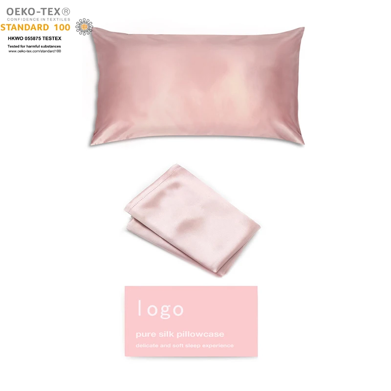 Oeko Tex 100 Luxury Custom Natural Silk Satin Pillow Case Covers Set 100% MulbeRry Silk Pillowcase Pure Silk Pillow Case